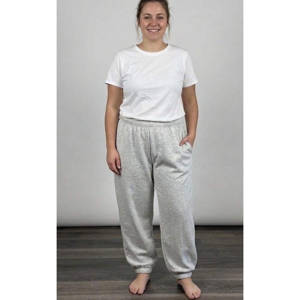 Women's XXL universal thread fleece drawstring jogger sweatpants Heather Grey